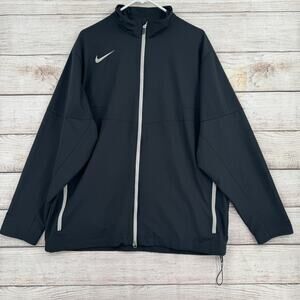 Nike Golf Full Zip Windbreaker Jacket Mens XL Black Mock Neck